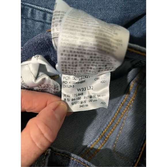 Levi's Men's Blue Washed Classic Straight-Leg Casual Denim Jeans Size 33 - Picture 4 of 4